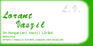 lorant vaszil business card